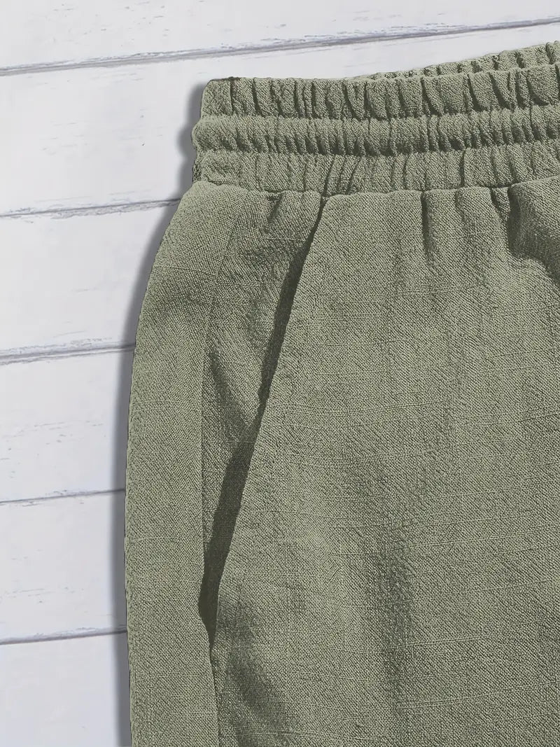 Calções de linho casuais