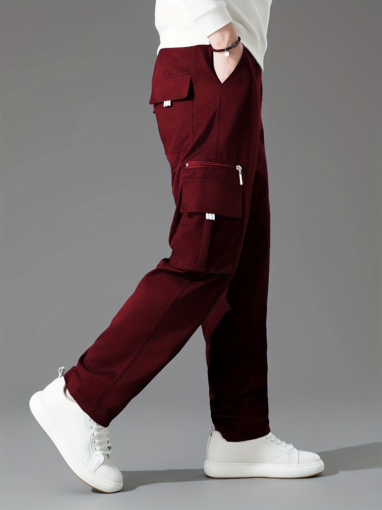 Calças cargo de ajuste solto