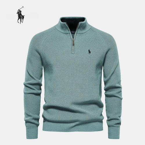 Half-Zip Ribbed Jumper