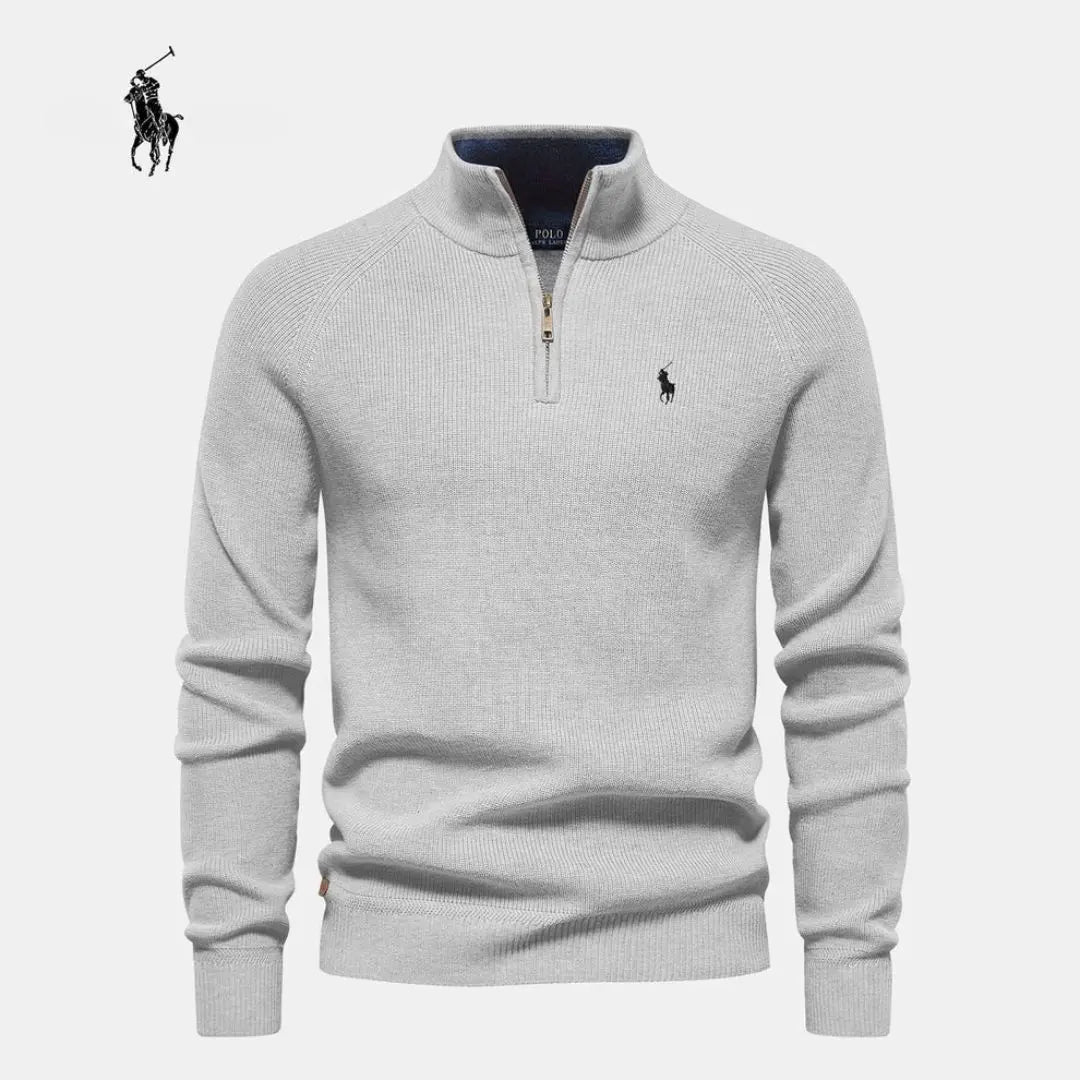 Half-Zip Ribbed Jumper