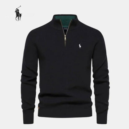 Half-Zip Ribbed Jumper