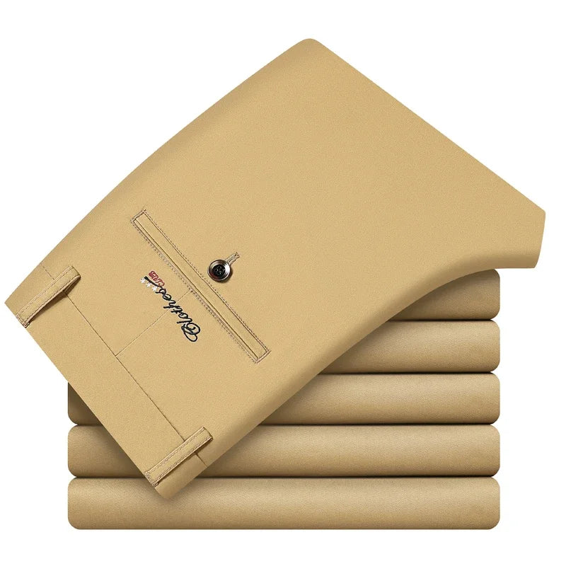 Calções casuais de algodão para homem