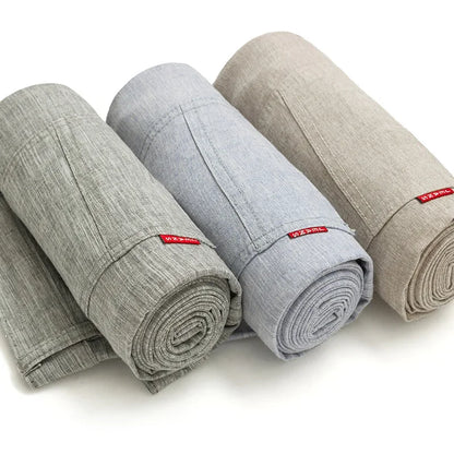 Calças de linho de corte justo