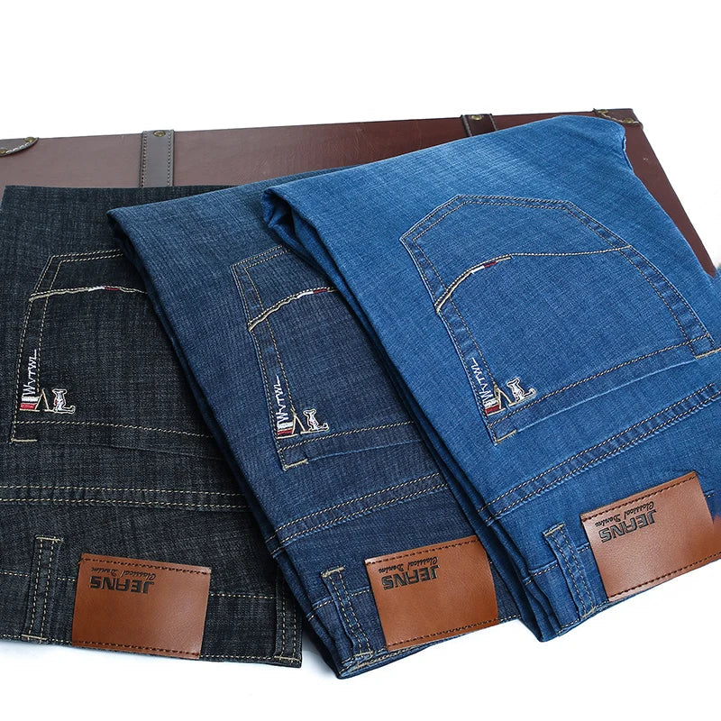 Calças de ganga casual rectas