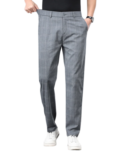 Calças elásticas xadrez