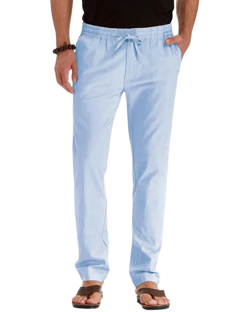 Calças de linho de algodão