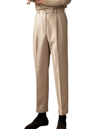 Calças chiques de cintura alta