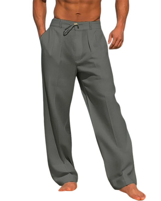 Calças elegantes de algodão